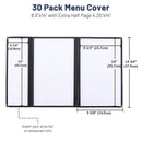 Yescom 30x Menu Covers Cafe Restaurant 8.5x14 & 4.25x14