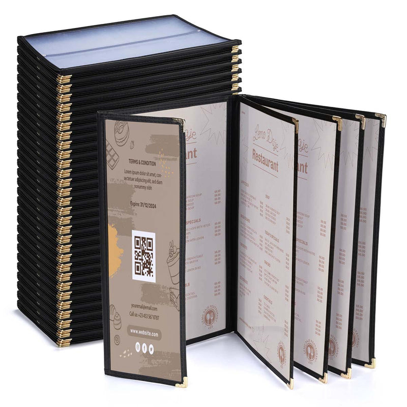 Yescom 30x Menu Covers Cafe Restaurant 8.5x14 & 4.25x14