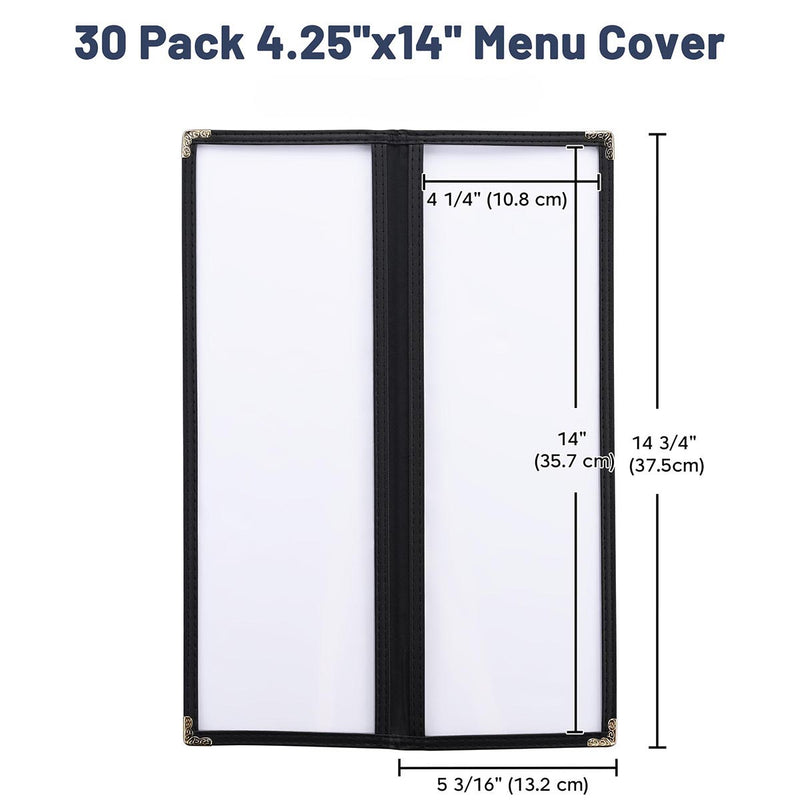 Yescom 30x Menu Covers Bistro Wine List Holder 4.25x14