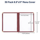 Yescom 8.5x11 Menu Covers Cafe Restaurant Red
