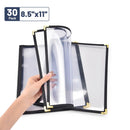 Yescom 8.5x11 Menu Covers Cafe Restaurant Black