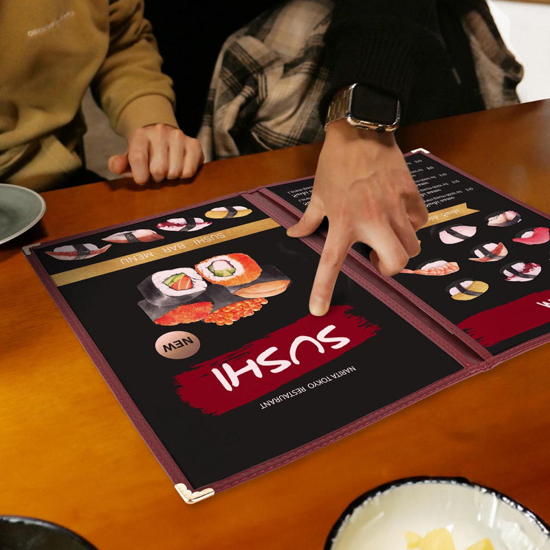 Yescom 8.5x14 Menu Covers Cafe Restaurant Red