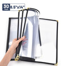 Yescom 30x Menu Covers Cafe Restaurant Black 8.5x14