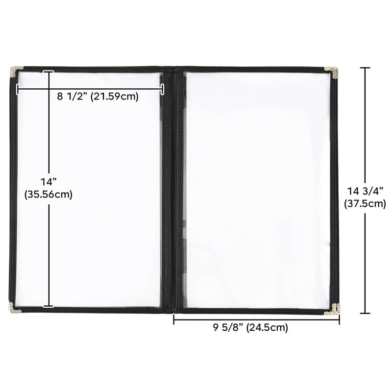 Yescom 8.5x14 Menu Covers Cafe Restaurant Black