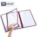 Yescom 30x Menu Covers Cafe Restaurant Red 8.5x14