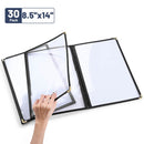 Yescom 30x Menu Covers Cafe Restaurant Black 8.5x14