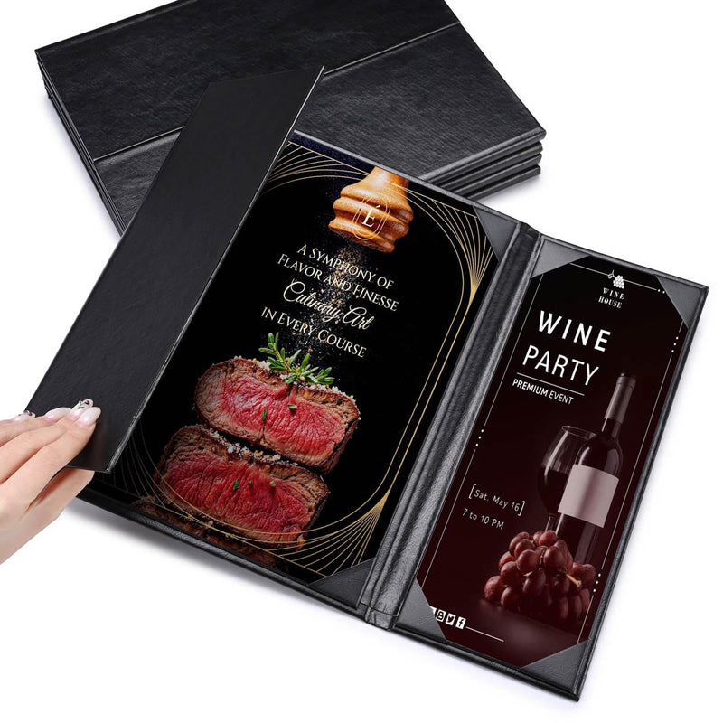 Yescom 8.5x11 PU Leather Menu Covers Set(5)