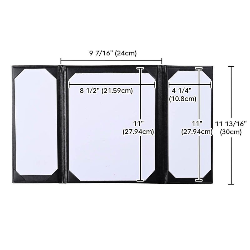 Yescom 8.5x11 PU Leather Menu Covers Set(5)