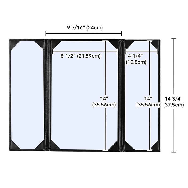 Yescom 8.5x14 PU Leather Menu Covers Set(5)