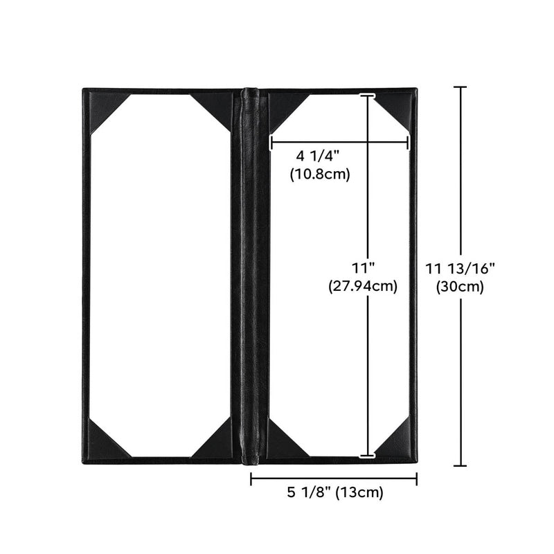 Yescom 4.25x11 PU Leather Bar Wine Menu Covers Set(5)