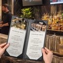 Yescom 4.25x11 PU Leather Bar Wine Menu Covers Set(5)