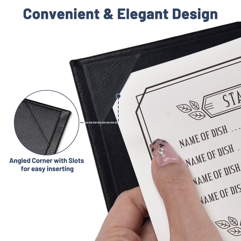 Yescom 4.25x11 PU Leather Bar Wine Menu Covers Set(5)