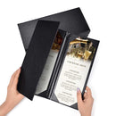 Yescom 4.25x11 PU Leather Bar Wine Menu Covers Set(5)