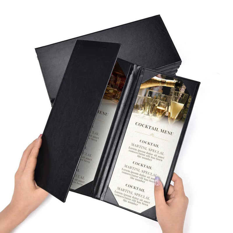 Yescom 4.25x11 PU Leather Bar Wine Menu Covers Set(5)