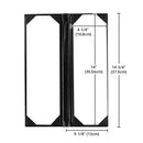 Yescom 4.25x14 PU Leather Bar Wine Menu Covers Set(5)