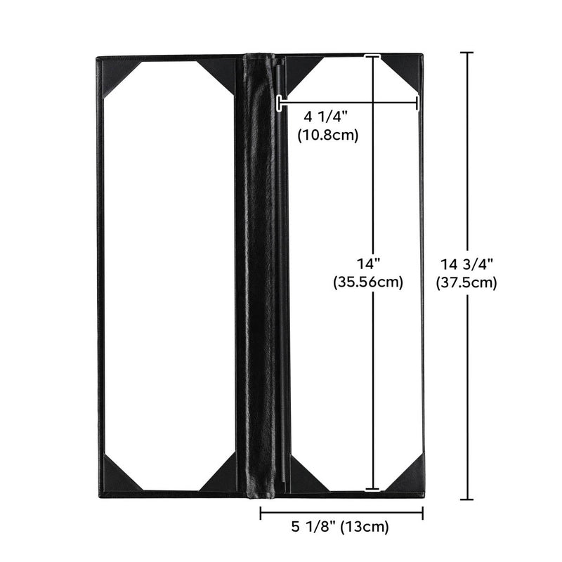 Yescom 4.25x14 PU Leather Bar Wine Menu Covers Set(5)