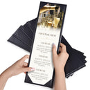 Yescom 4.25x14 PU Leather Bar Wine Menu Covers Set(5)