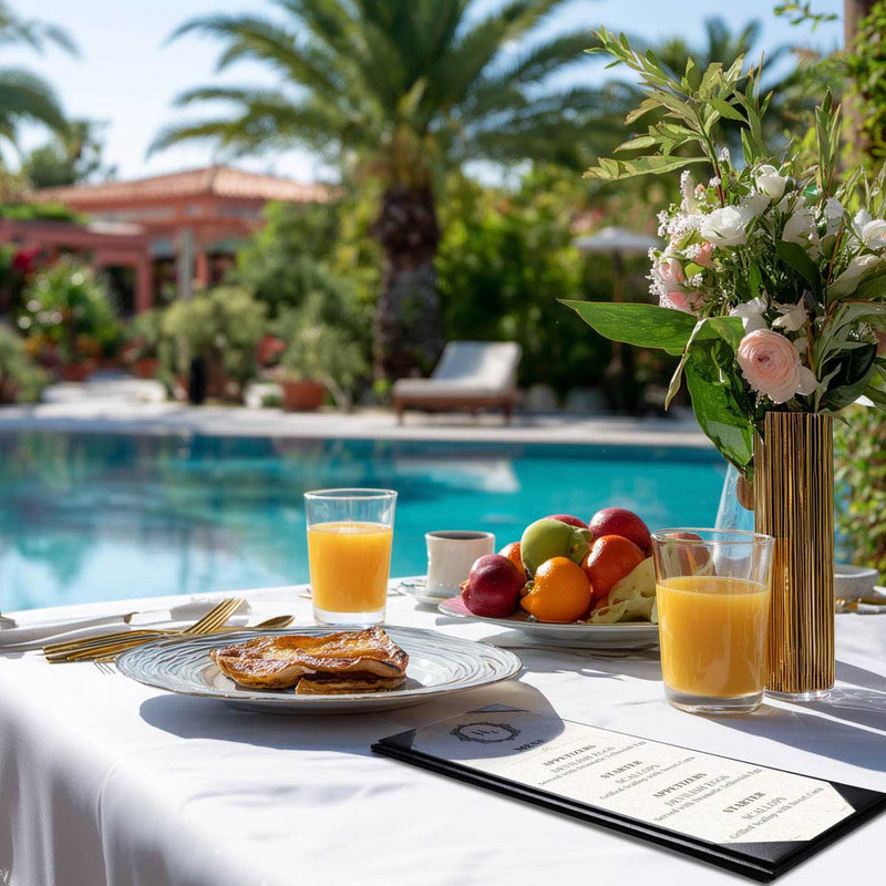 Yescom 4.25x14 PU Leather Bar Wine Menu Covers Set(5)