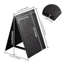 Yescom Table Tents Double Sided Cards Holder PU Leather by yescomusa