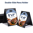 Yescom Table Tents Double Sided Cards Holder PU Leather by yescomusa