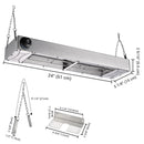Yescom Food Warmer Overhead Heater 24 in. 900W