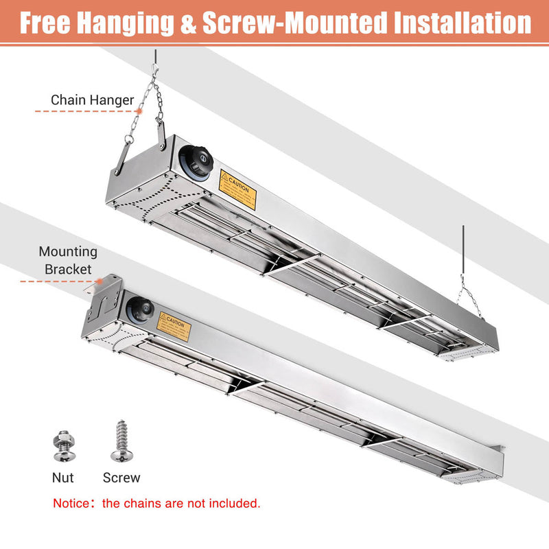 Yescom Food Warmer Overhead Heater 43 in. 1100W