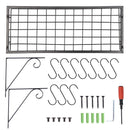 Yescom Wall Mounted Pots and Pans Rack 24 Inch w/ 10-Hook