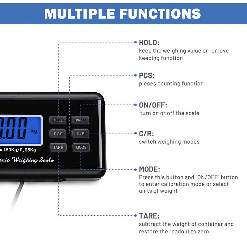 Yescom Electric Platform Scale Postal Shipping Weight 660 LBS