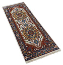 2.6x6 Hand knotted Gold, Ivory, Brown and Blue Traditional wool Area Rug by The Rug Decor