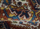 2.6x6 Hand knotted Gold, Ivory, Brown and Blue Traditional wool Area Rug by The Rug Decor