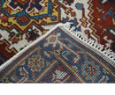 2.6x6 Hand knotted Gold, Ivory, Brown and Blue Traditional wool Area Rug by The Rug Decor