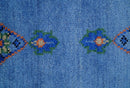 2.6x8 Hand Knotted Traditional Blue And Rust Wool Rug by The Rug Decor