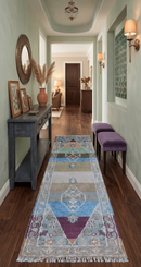 2.6x8 Hand Knotted Transitional Design Multicolor Wool Rug by The Rug Decor