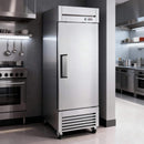 27-Inch 20.5 Cu.Ft Commercial Solid Door Stainless Steel Reach-In Freezer (SAK29705) by SAKSBY WHOLESALE