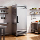 27-Inch 20.5 Cu.Ft Commercial Solid Door Stainless Steel Reach-In Freezer (SAK29705) by SAKSBY WHOLESALE