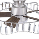 27" Modern Brush Nickel Flush Mount Reversible Ceiling Fan with Lighting and Remote Control