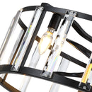 27" Modern DC Motor Downrod Mount Reversible Crystal Ceiling Fan with Lighting and Remote Control