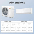 27000 BTU 2 Zone 22 SEER2 Mini Split AC with Heat Pump by LJGDeals