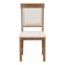 5-Piece Retro Functional Dining Set, 1 Extendable Table with a 16-inch Leaf and 4 Upholstered Chairs for Dining Room and Kitchen (Walnut)