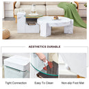 A modern, fashionable, and durable marble textured MDF coffee table with a side table. Match with multiple scenes. Suitable for living room and bedroom.