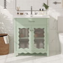 Modern Bathroom Vanity With Tempered Glass Doors by HouseOfZazla
