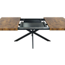 Retro Rectangular Stretch Dining Table With Embossed Center Plate by HouseOfZazla