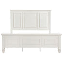 Chelema - Eastern King Panel Bed - Cream White by HouseOfZazla