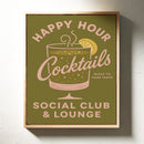 Happy Hour Cocktails Lounge Print
