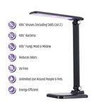 Brilli 15"H Bright-Clean Antimicrobial LED Desk Lamp Matte Black Finish with Wireless Charging by LampsUSA