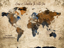 World Map Wall Art Canvas Print, Modern Decorative Framed