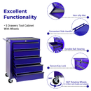 Rolling Metal Tool Chest with 5 Drawers by HouseOfZazla