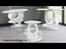 Larry - Glass Top Round Dining Table - White High Gloss by Unique Piece Furniture