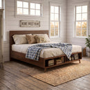 Walnut King Size Platform Bed Frame