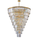 48-Inch Gold Tiered Crystal Tube Chandelier by HouseOfZazla